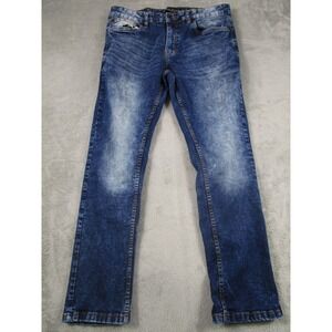 Marc Ecko Jeans Mens 34x30 Blue‎ Denim Slim Straight Pockets Y2K Streetwear